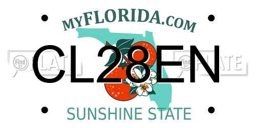 CL28EN Florida License Plate
