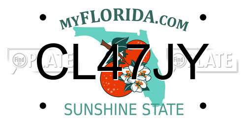 CL47JY Florida License Plate