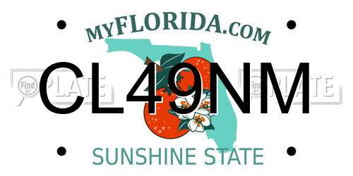 CL49NM Florida License Plate