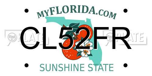 CL52FR Florida License Plate
