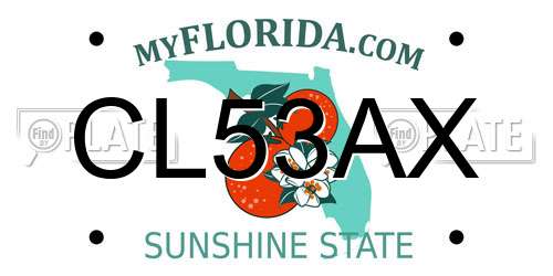 CL53AX Florida License Plate