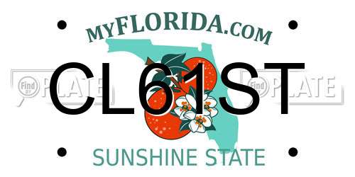 CL61ST Florida License Plate