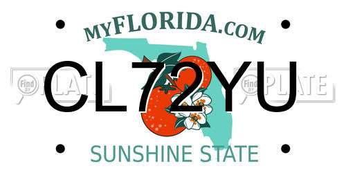 CL72YU Florida License Plate