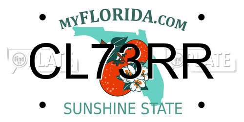 CL73RR Florida License Plate