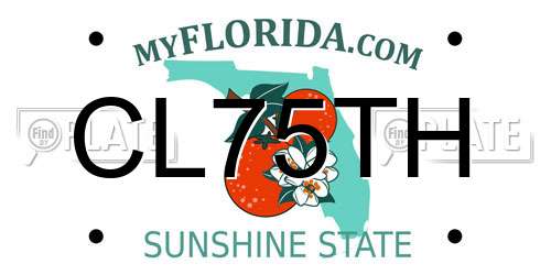 CL75TH Florida License Plate