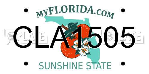 CLA1505 Florida License Plate