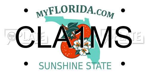 CLA1MS Florida License Plate