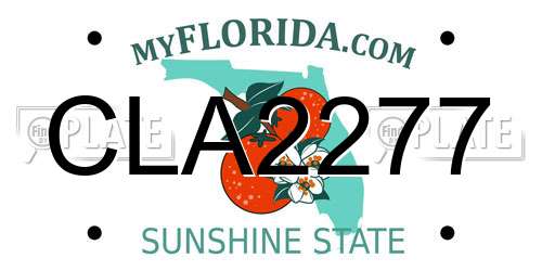 CLA2277 Florida License Plate