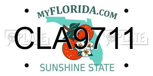 CLA9711 Florida License Plate