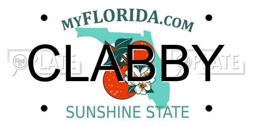 CLABBY Florida License Plate