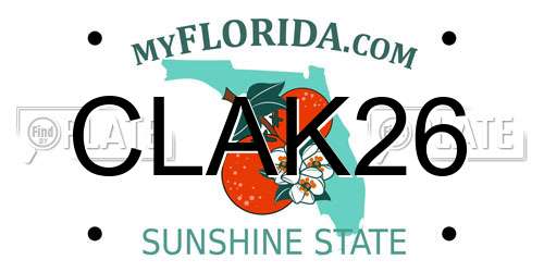 CLAK26 Florida License Plate