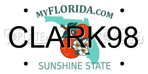 CLARK98 Florida License Plate