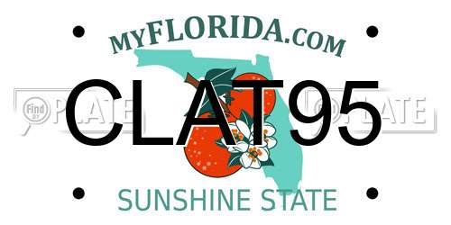 CLAT95 Florida License Plate