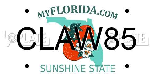 CLAW85 Florida License Plate