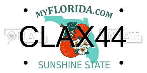 CLAX44 Florida License Plate