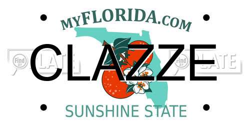 CLAZZE Florida License Plate