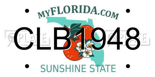 CLB1948 Florida License Plate