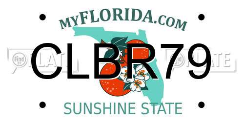 CLBR79 Florida License Plate