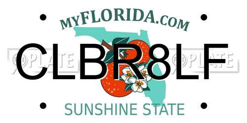 CLBR8LF Florida License Plate