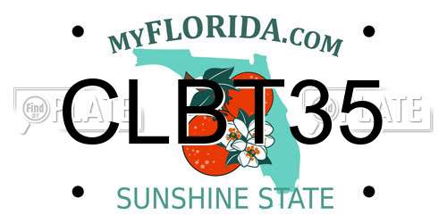 CLBT35 Florida License Plate