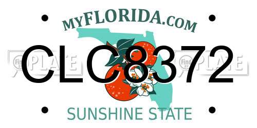 CLC8372 Florida License Plate