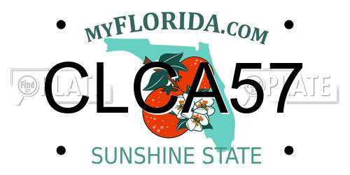 CLCA57 Florida License Plate