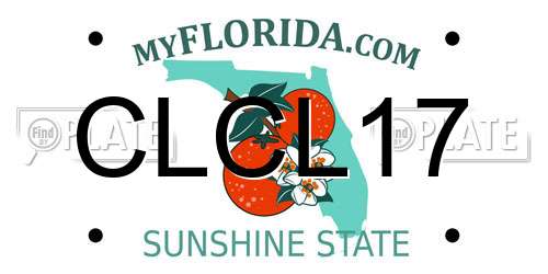 CLCL17 Florida License Plate
