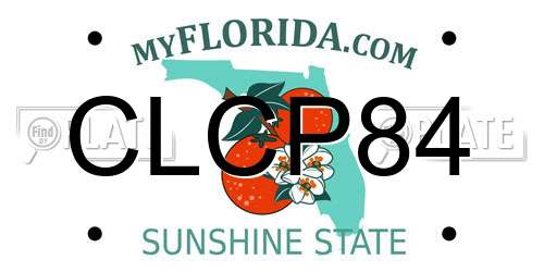 CLCP84 Florida License Plate