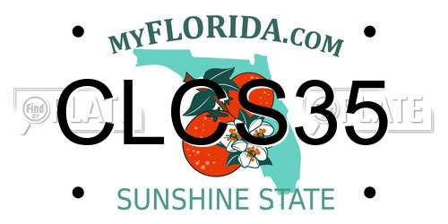 CLCS35 Florida License Plate