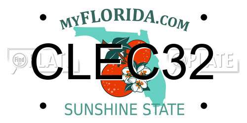CLEC32 Florida License Plate