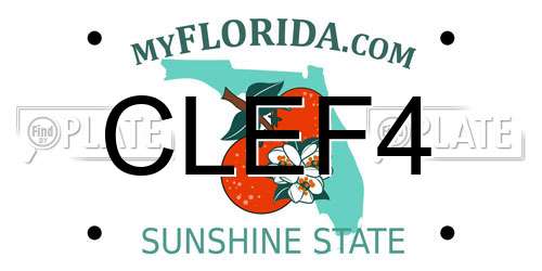 CLEF4 Florida License Plate