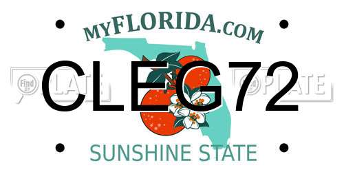 CLEG72 Florida License Plate