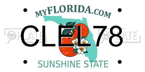 CLEL78 Florida License Plate