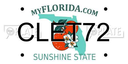 CLET72 Florida License Plate