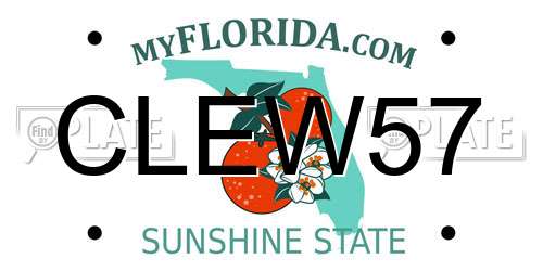 CLEW57 Florida License Plate