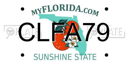 CLFA79 Florida License Plate
