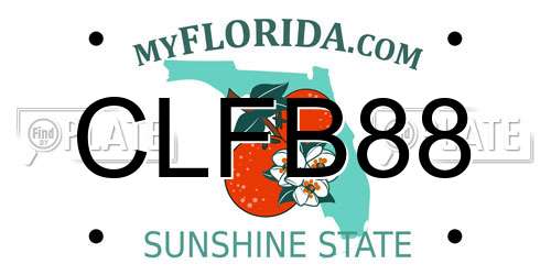 CLFB88 Florida License Plate