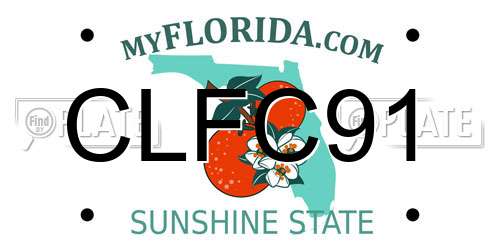 CLFC91 Florida License Plate