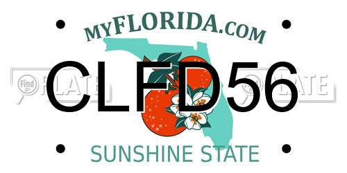 CLFD56 Florida License Plate