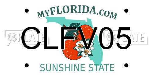 CLFV05 Florida License Plate