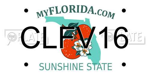 CLFV16 Florida License Plate