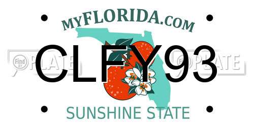 CLFY93 Florida License Plate