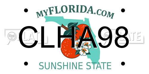 CLHA98 Florida License Plate