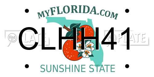 CLHH41 Florida License Plate