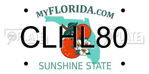 CLHL80 Florida License Plate