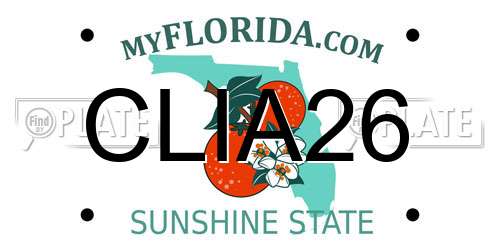CLIA26 Florida License Plate