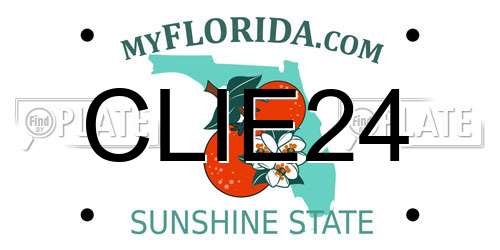 CLIE24 Florida License Plate