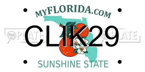 CLIK29 Florida License Plate