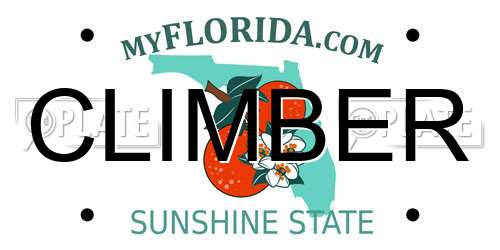 CLIMBER Florida License Plate