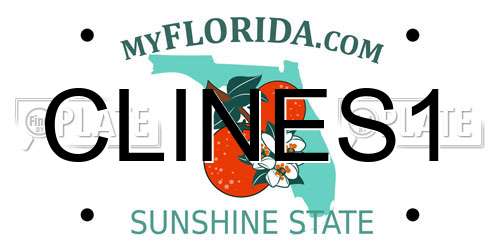 CLINES1 Florida License Plate